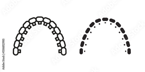Lingual braces icon symbol concept. Icons for web and mobile.