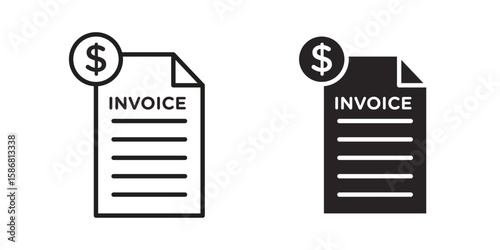 Invoice icon symbol concept. Icons for web and mobile.