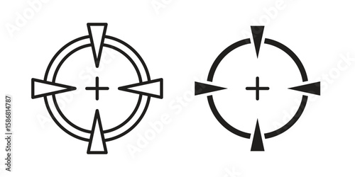 Gun target icon symbol concept. Icons for web and mobile.