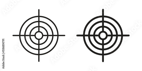 Gun target icon symbol concept. Icons for web and mobile.