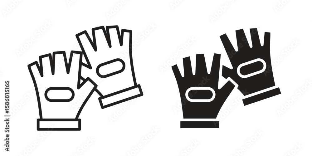 Obraz premium Fitness Gloves icon symbol concept. Icons for web and mobile.
