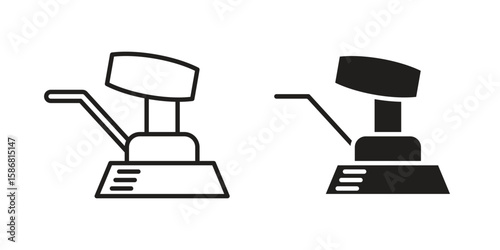 Floor sanding machine icon symbol concept. Icons for web and mobile.