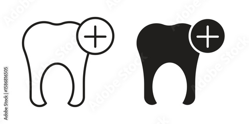 Dental insurance icon symbol concept. Icons for web and mobile.