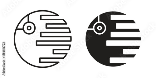 Death star icon symbol concept. Icons for web and mobile.