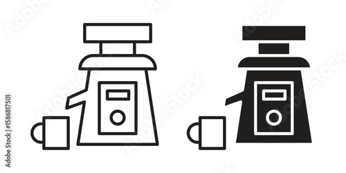 Cold pressed juicer icon symbol concept. Icons for web and mobile.