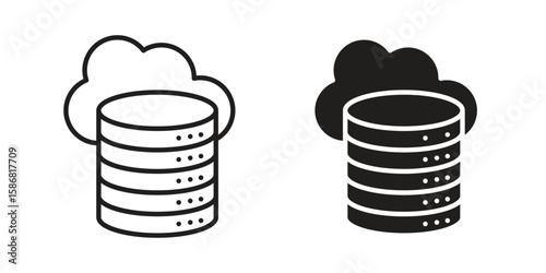 Cloud server icon symbol concept. Icons for web and mobile.