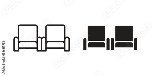 Cinema seat icon symbol concept. Icons for web and mobile.