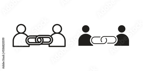 Affiliate link icon symbol concept. Icons for web and mobile.