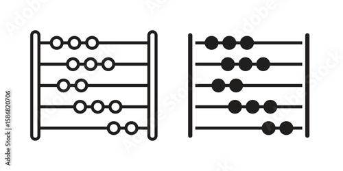 Abacus icon symbol concept. Icons for web and mobile.
