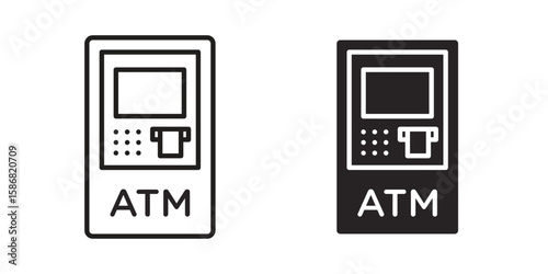 ATM machine icon symbol concept. Icons for web and mobile.
