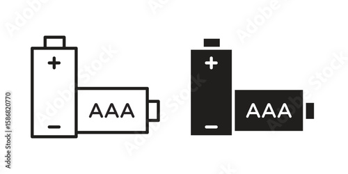 AAA battery icon symbol concept. Icons for web and mobile.