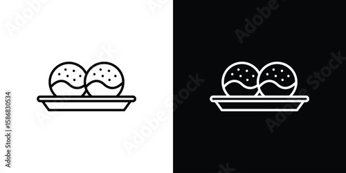 Bild auf Leinwand Takoyaki icon for Apps. Icon Design Template.
