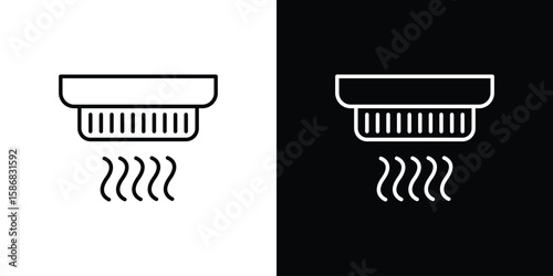 Smoke detector icon for Apps. Icon Design Template.
