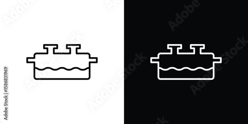 Sewerage tank icon for Apps. Icon Design Template.