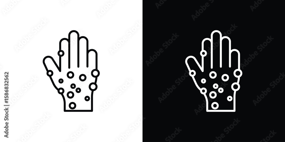 Fototapeta premium Rash hand icon for Apps. Icon Design Template.