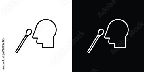Nasal swab icon for Apps. Icon Design Template.