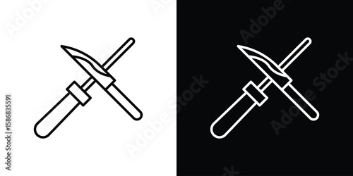Knife sharpener icon for Apps. Icon Design Template.