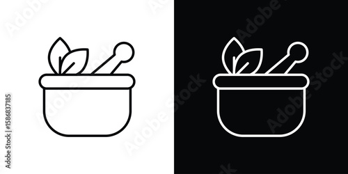 Herbal medicine icon for Apps. Icon Design Template.