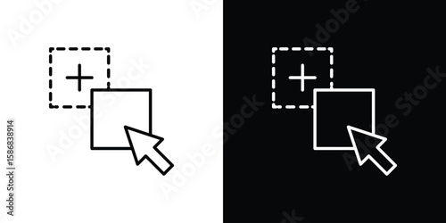 Drag and drop icon for Apps. Icon Design Template.