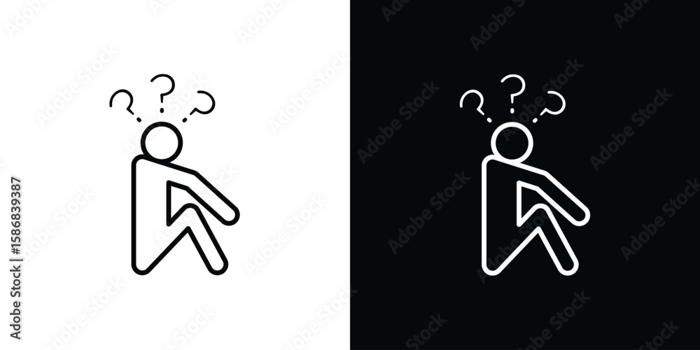 Obraz premium Depression icon for Apps. Icon Design Template.