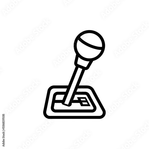 Vector Icon of Car Gear Shift Lever Design  
