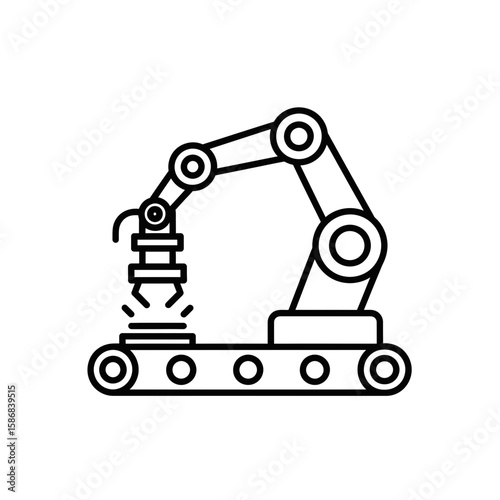 Robotic arm operating in a manufacturing environment  