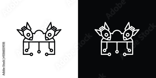 DOS icon for Apps. Icon Design Template.
