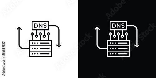 DNS icon for Apps. Icon Design Template.