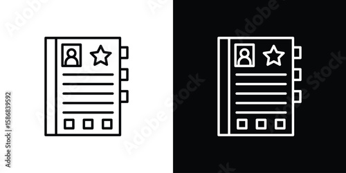 Criminal record icon for Apps. Icon Design Template.