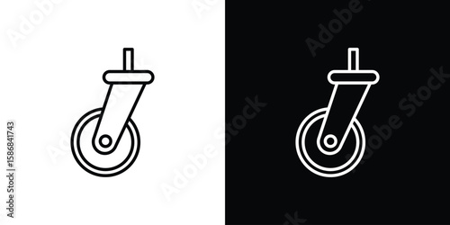 Cart trolley wheel icon for Apps. Icon Design Template.