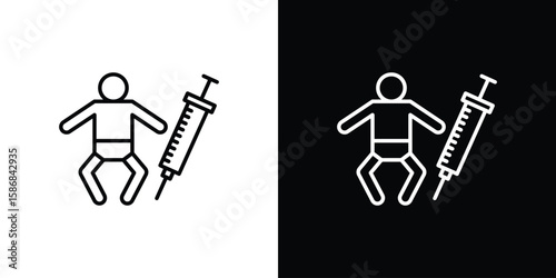 Baby Vaccination icon for Apps. Icon Design Template.