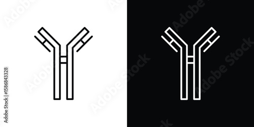 Antibody icon for Apps. Icon Design Template.