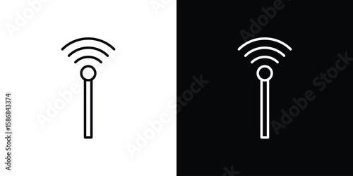Antenna icon for Apps. Icon Design Template.