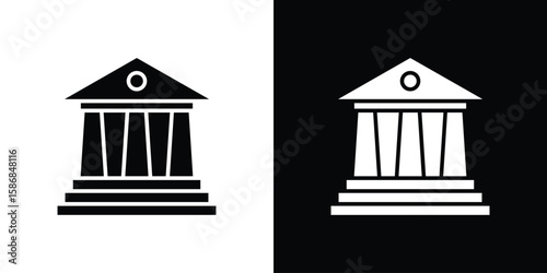 Courthouse icon symbol sign, vector, eps 10