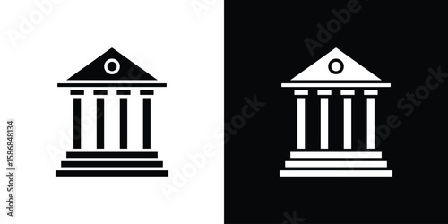 Courthouse icon symbol sign, vector, eps 10