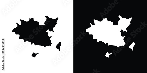 China map icon symbol sign, vector, eps 10