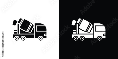 Cement truck icon symbol sign, vector, eps 10