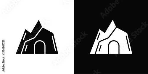 cave icon symbol sign, vector, eps 10