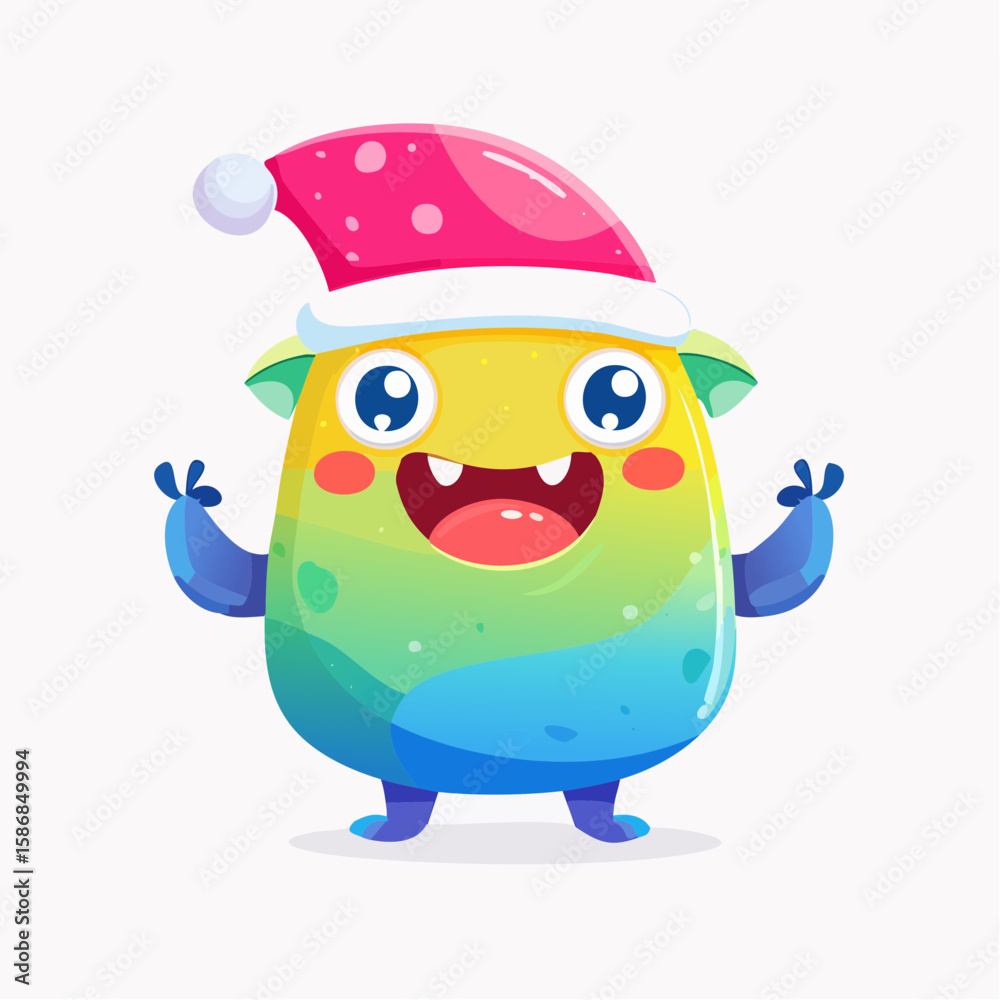 Fototapeta premium Colorful Kawaii Monster Illustration for Kids