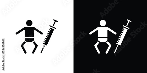 Baby Vaccination icon symbol sign, vector, eps 10