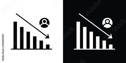 Attrition icon symbol sign, vector, eps 10