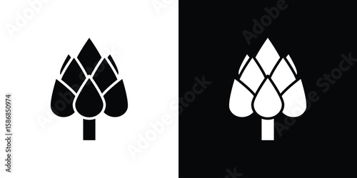 Artichoke icon symbol sign, vector, eps 10