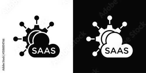 SaaS icon symbol sign, vector, eps 10