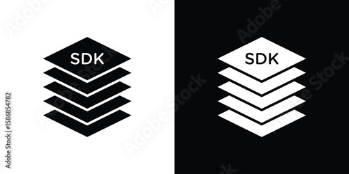 SDK icon symbol sign, vector, eps 10