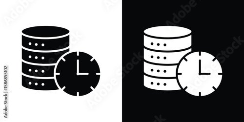 Real time data icon symbol sign, vector, eps 10