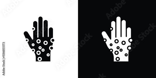 Rash hand icon symbol sign, vector, eps 10