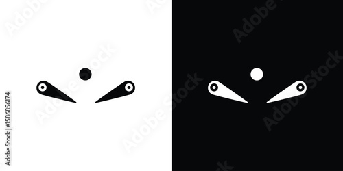 Pinball icon symbol sign, vector, eps 10