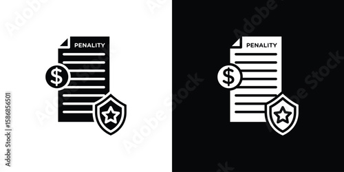 Penalty icon symbol sign, vector, eps 10
