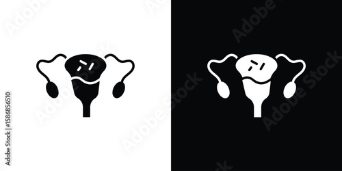 Pelvic inflammatory disease icon symbol sign, vector, eps 10