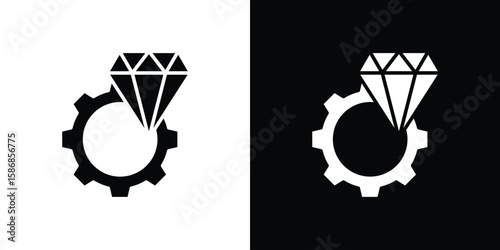 Operational excellence icon symbol sign, vector, eps 10